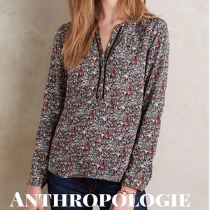 Meadow Rue for Anthropologie Lunana Floral Blouse